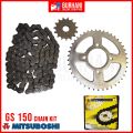 Mitsuboshi GS 150 Complete Chain Sprocket Kit (Made in thailand). 