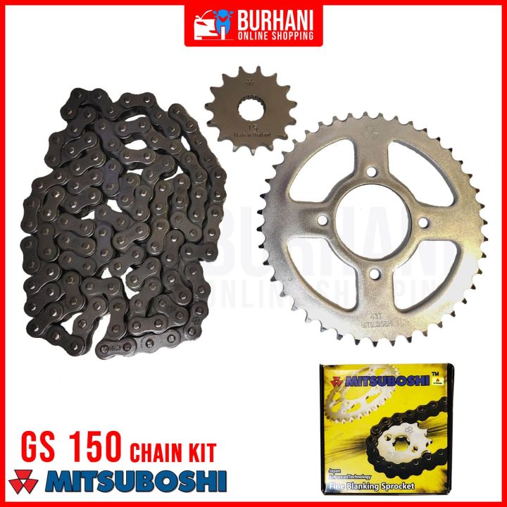 Mitsuboshi GS 150 Complete Chain Sprocket Kit (Made in thailand)