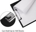 Black Clipboard , Pure Plastic Clipboard with high quality Metal Clip and Hanging Hole for Office, home and school.. 