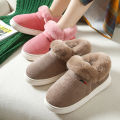 Plush Cotton Shoes for Men and Women Winter Warm Fleece-Lined Thickened Home Non-Slip Confinement Ankle Wrap Cotton Slippers Indoor Home. 