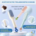 Self-Cleaning Anti-Static Hair Brush with Adjustable Rotating Lift and Massage Comb. 