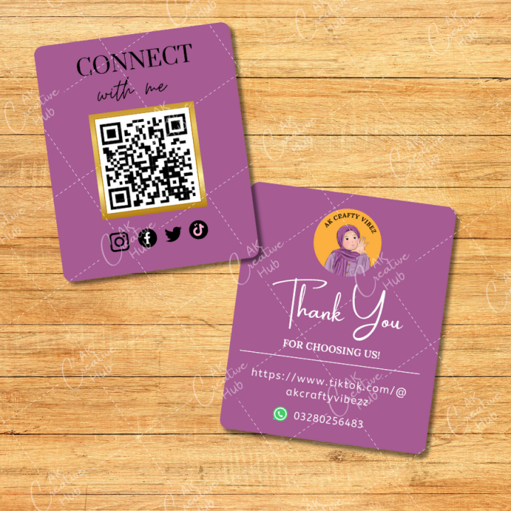 Customized QR code Business Card/Business Tags/Double Side Print/Single Side Print/Connect with me Social Media QR Code Business Card/Small Business Cards/Personalized logo Business Card/Black high quality Business Cards /Round Corners cards