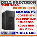 Dell Precision TWR 3620 , CORE i5 6Th , 8GB DDR4 RAM, 128GB SSD, 500GB HDD, 2GB GRAPHIC CARD. 