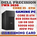 Dell Precision TWR 3620 , CORE i5 6Th , 8GB DDR4 RAM, 128GB SSD, 500GB HDD, 2GB GRAPHIC CARD. 