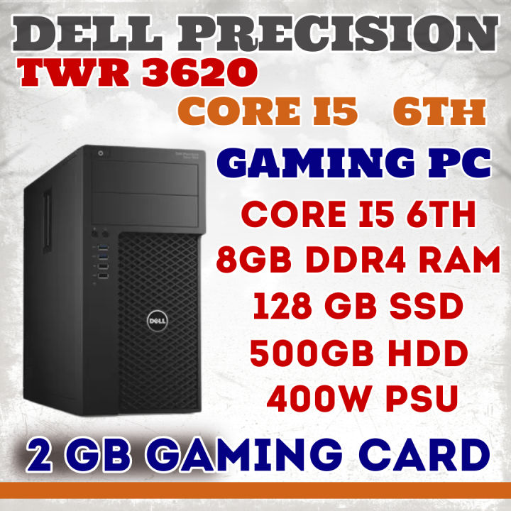 Dell Precision TWR 3620 , CORE i5 6Th , 8GB DDR4 RAM, 128GB SSD, 500GB HDD, 2GB GRAPHIC CARD