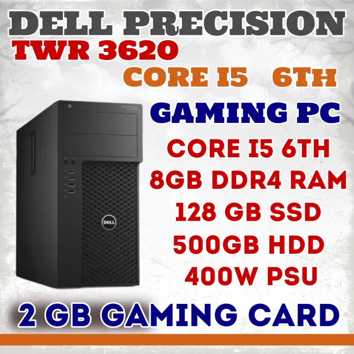 Dell Precision TWR 3620 , CORE i5 6Th , 8GB DDR4 RAM, 128GB SSD, 500GB HDD, 2GB GRAPHIC CARD