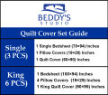 Beddy's Studio Pure Cotton Plain Solid Red & White Color Quilt Cover Set | Single & King Size Bed Duvet Cover | Comforter | Blanket | Razai Cover. 