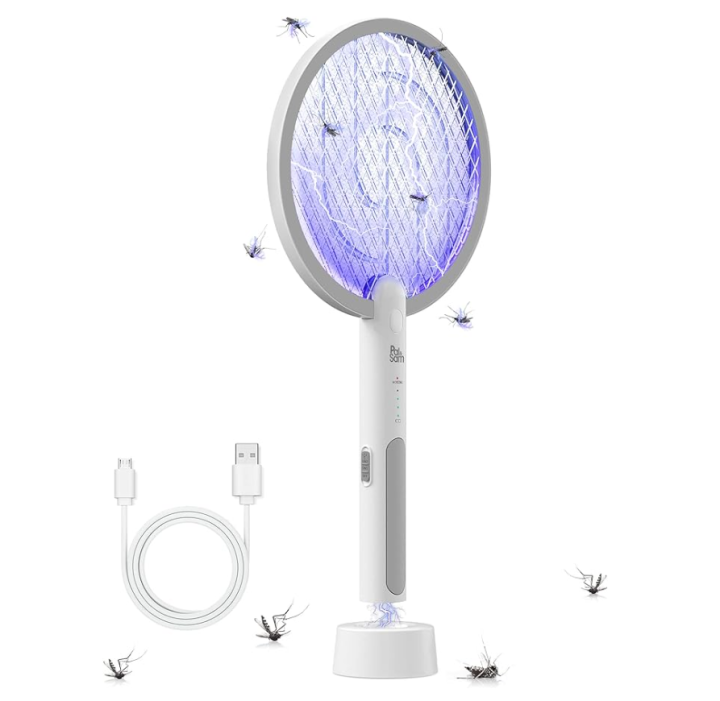 Rechargeable Electric Mosquito Killer Racket 2 In 1 LED Flash Light