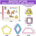 Magnetic Building Blocks - 70 Pc 3D STEM Educational Construction Set for Kids - Magnet Tiles for Boys and Girls - Best Gifts for Toddlers and Children. 