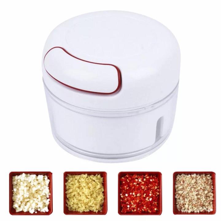 Manual Food Chopper - Mini Hand Pull Food Processor Garlic Press Mincer Vegetable Grinder