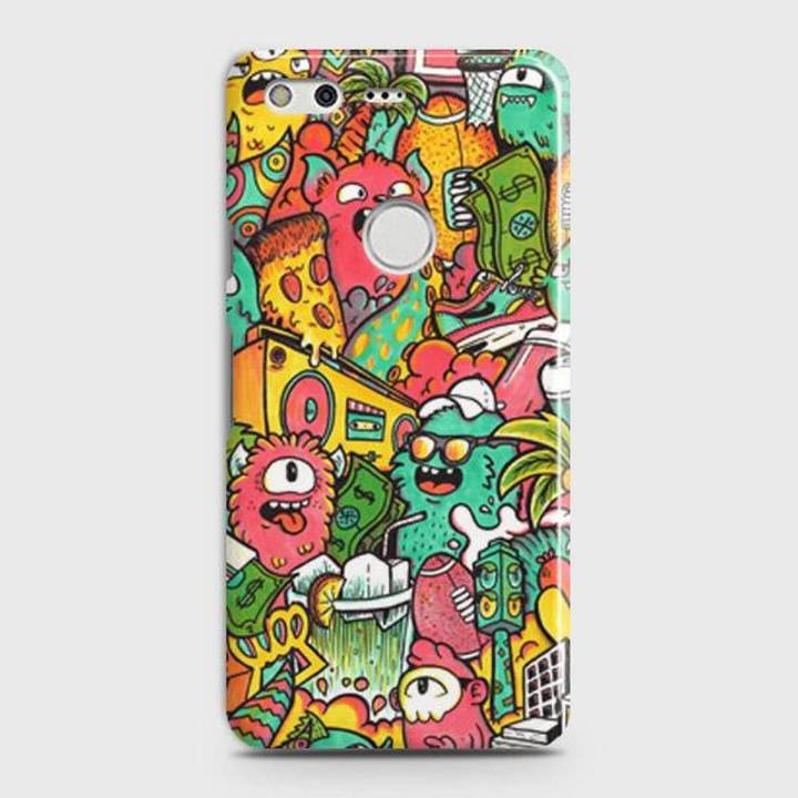 Google Pixel XL Cover Case Beautiful cartoon  Hard Cover- Design 4 Cover
