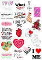 Multiple Love Stickers Of Your Choice Available in Single, Pack of 3, 5, 8. 12, 15 Best Quality Aesthetic Cool Stickers For Lovers. 