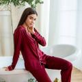 Hot Sexy Silk Night Suit For Women and Girls - Silky Satin Womens Pajama Sets Button Down Sleepwear Loungewear - Night Dress Nighty with Shirt and Trouser by MidNight Vibes. 