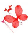 Fairy Wings Set For Girls - Red. 