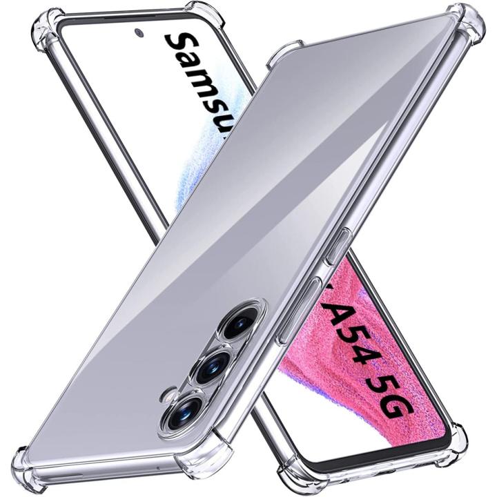 Samsung Galaxy A54 Case Clear Shockproof Silicone Slim-Fit Cover with Camera Protection for Samsung Galaxy A54 5G Transparent