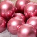 5pcs 10inch Original Shiny Pink Chrome Balloons Solid Metallic Balloon Chrome Pink Theme Balloon Party Balloons High Quality Latex Balloon Birthday Party Decoration, Wedding helium balloon. 