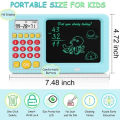 2 in 1 LCD Ruffpad Writing and Calculator Tablet with Pen for Early Educational Math Learning Games Drawing Tablet , Birthday Gifts for Boys Girls Diwali Gifts (Multicolor). 