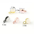 10pcs/lot Ear Back Stoppers with Stainless steel Hanging Ring Hamburger Ear Plugs For Jewelry Making DIY Earring Accessorie. 