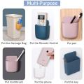 1Pcs Self Adhesive Wall Hanging Bedroom Remote Mobile Storage Holder Desktop Pen Pencil Holder - Multi. 