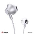 Sigma Metal Casing S24 – Wired 3.5mm Jack Earphones Premium In-Ear Deep Bass Stereo Earbuds Earphones Handsfree with Mic for All Smartphones Android & Iphone_IOS. 