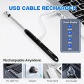 Rechargeable USB Lighter 360° Flexible Long Lighter Plasma Arc Lighters with Safety Lock Flameless Windproof Lighter Black for Candle Camping. 