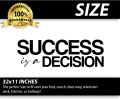 SmileArt Success is a Decision Wall Sticker Inspirational Wall Decal Motivational Office Decor Quote Inspired Gym Wall Art Vinyl Wall Decal School Classroom Affirmation Words and Saying. 