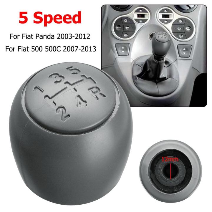 5 Speed Gear Shift Knob Gaiter Boot Cover Leather For Fiat 500 500c Panda 03-12