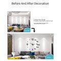 3D DIY Mirror Surface Wall Clocks / Modern Design Large Silent Clock /Self-Adhesive Acrylic Digital Wall Clock /Wall Watch for Living Room Decoration. 