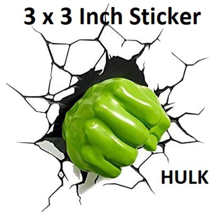 Hulk Stickers - Marvel Stickers - Aesthetic Art Stickers for mobile back, Laptop, diary - Sticker for Laptop 3 x 3 inch