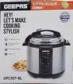 Original Geepas 6 Litre Electric Pressure Cooker GPC-307-6L Silver (2 Year Warranty). 