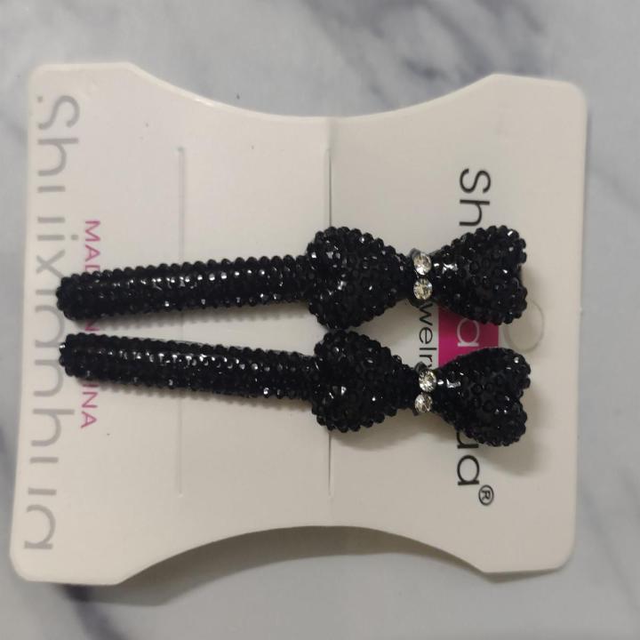 Fancy Stylish Hair Clips for Girls and Women - Random Multi Color- Art# SS-Bow Design-FWAH-0005