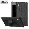 【Miga Plaza】For Sony Xperia L1/E6/XP2/G3311/G3313 Casing,[Shockproof] Tough Rugged Dual Layer Protective Case Hybrid Kickstand Cover. 