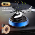 Solar Powered Rotating Helicopter Aromacure Furnishing Car Aromatherapy Air Freshener Helicopter Aircraft Decoration Gift. 