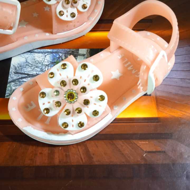 Baby Girl Slippers GirlsShoes Fancy Sandals Stylish Children Shoes Sandal Kids Khussa  Girls Toddler Slipper Fashion Pumpi 1 - 2  And 3 Years( GSS Girlslipper E5 )