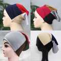 Pack of 1(4 in 1)plain Head scarf inner hijab cap-Muslim hijab cap-Women Islamic underscarf hijab cap in multi colors. 