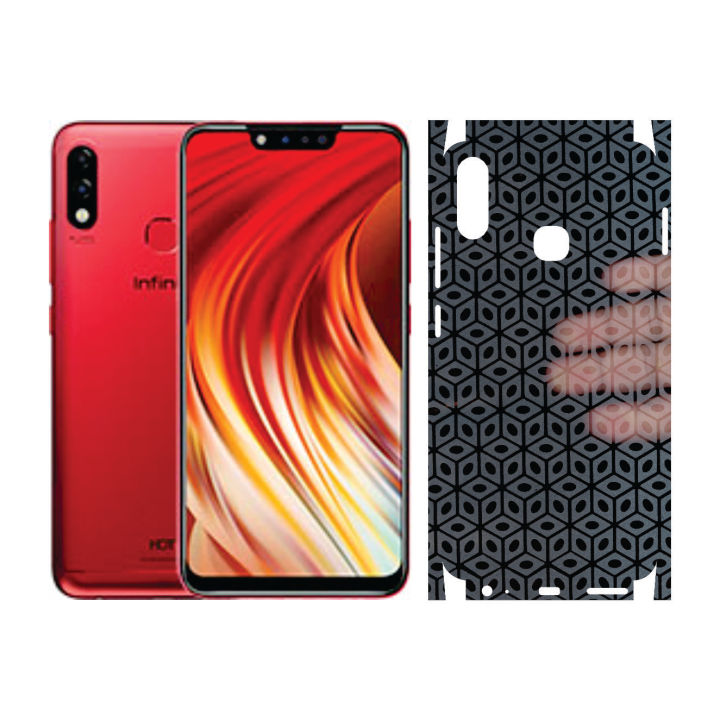 Infinix Hot 7 Pro Back Paper Glitter 360 GLT530 Sami-Transperent Sheet Anti-stain Full Covering Wrap Cover