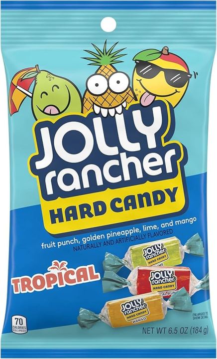 JOLLY RANCHER Tropical Fruit Flavored Hard Candy Bag 184GM