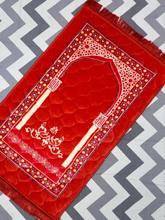 Luxury Prayer mat  Quilted soft sheet Fabric :: Smoth Embossed Velvet Disruption ::