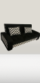 Black  ZigZag  Sofa Combed WITH ARAM  3 Seater Stylish Tafteen Design Colour Can be Customised {{ Special offer } Available. 