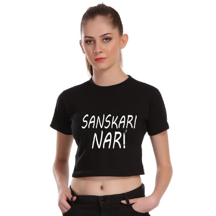 SansKari Nari Croptop tshirts for women