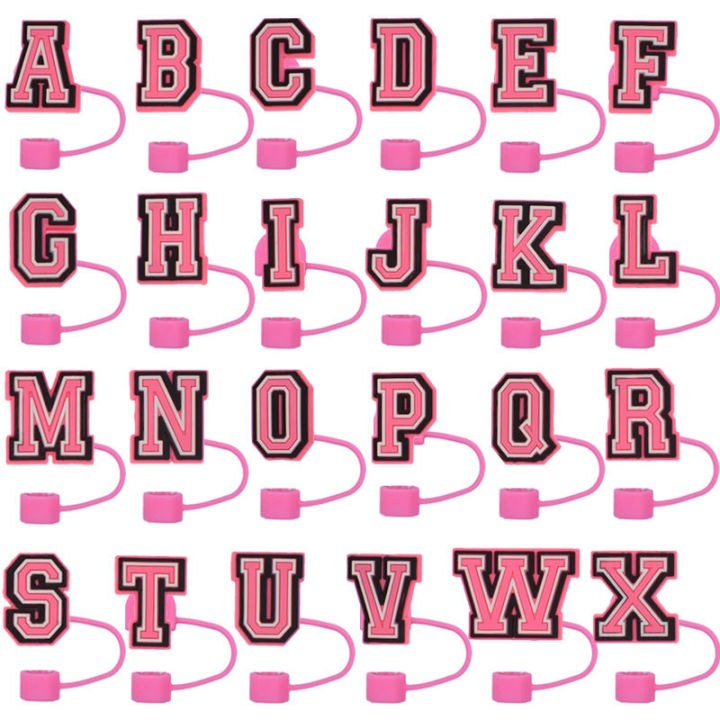 1PCS Letter Silicone Straw Covers Cap Compatible With Stanley 30&40Oz Cup 10mm Straw Toppers Reusable Dust-Proof Straw Caps-Cola Kids