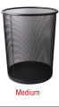 Black Net Metal Waste Paper Basket (Medium). 