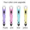 3D Pen 3D Printing Pen PLA Drawing Printer Pen LCD Display with 3 Colors Random PLA Filament Refills, Art Crafts Gift for Kids Adults. 