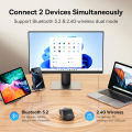 Baseus F02 Ergonomic Wireless Mouse, Dual-Mode Bluetooth 5.2 and 2.4Ghz Connectivity, Silent Buttons, 5 DPI Modes. 