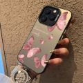 Personalized case suitable for Infinix Hot 50i / Infinix Smart 9 girls' silver phone case with high-end pink bow. 