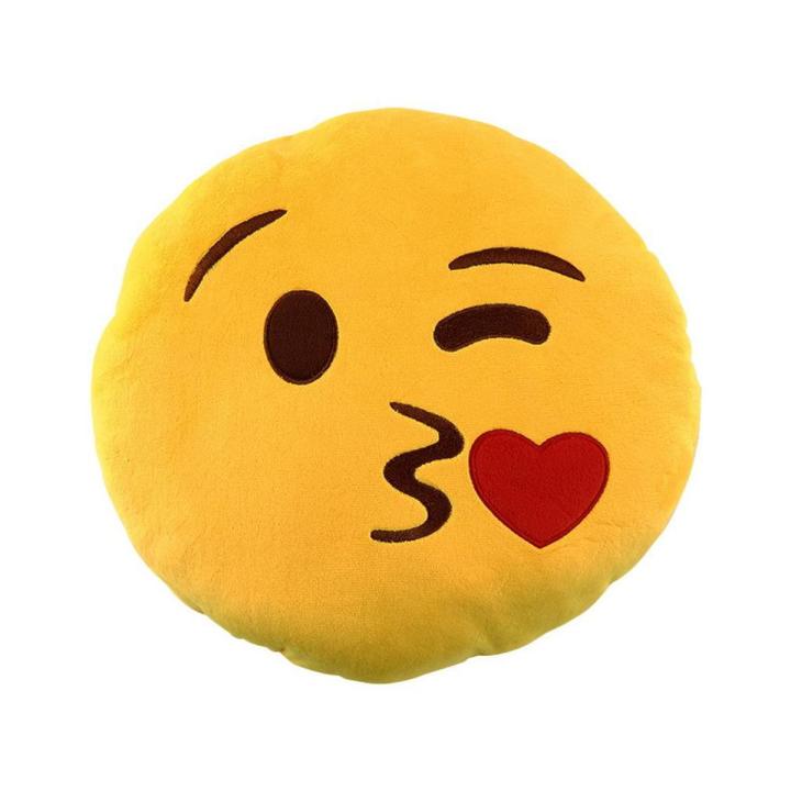 OH Soft Emoji Smiley Emoticon Pretty Round Cushion Yellow Pillow Stuffed Plush Toy