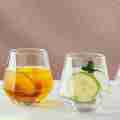 DELISOGA Premium Diamond Cut Shape Water Glass Set of 6 Stemless Tumbler Glasses Daily uses for Juice Wine Whiskey Scotch Cocktail Glass Set Whisky Glass  (350 ml, Glass, Clear). 