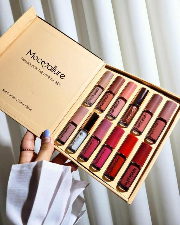 12%20Pce%20Mocallure%20Highiy%20Pigmented%20Matte%20Lip%20Gloss%20Waterproof%20Long%20Lasting%20Quick%20Drying%20Non%20Stick%20Cup%20Nude%20Lip%20Stain%20Kit%20Up%20Lip%20Makeup%20Gift%20Kit%20For%20Women%20-%20Image%203