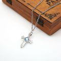 Fairy Tail Gray Fullbuster Choker Necklace Fashion Blue Anime Crystal Cross Pendant Necklace Cosplay Jewelry For Men Women Gifts. 
