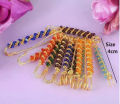 Pack of 12 Pins, Best Unique Quality Stylish New Hijab Dupatta Sariii Scarf Pins Muslim for Women Safety Scarf Pins Hijab Pins Fancy Pins. 